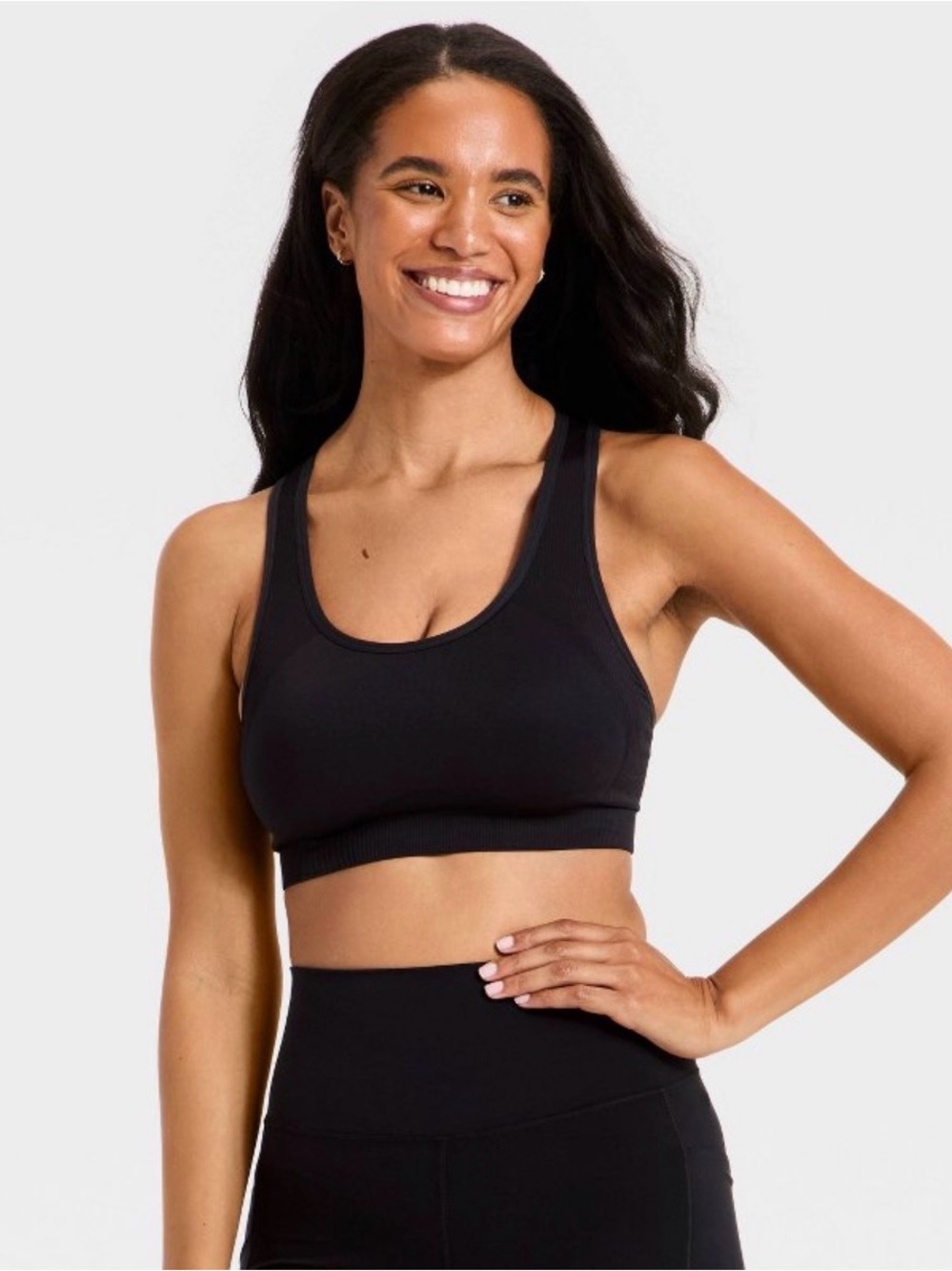 All in Motion Black Racerback in Black